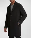 Vince Classic Wool Blend Coat In Black