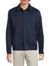 Vince Men's Cotton Bomber Jacket In Blue