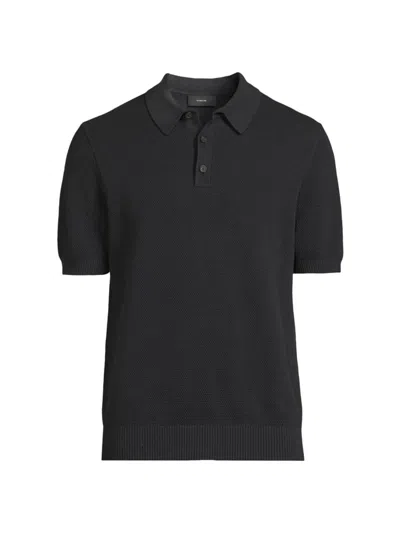 Vince Men's Cotton Piqué Polo Shirt In Light Coastal