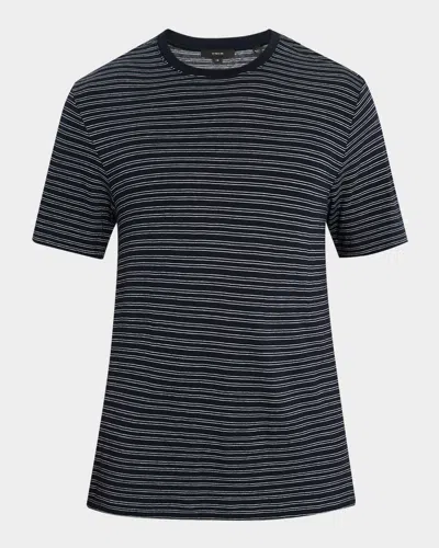 VINCE MEN'S COTTON THIN STRIPE CREWNECK T-SHIRT