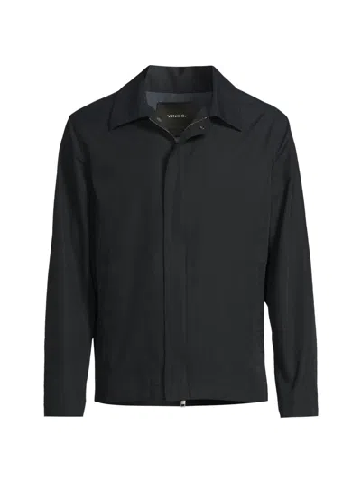 Vince Men's Cotton-blend Shirt Jacket In Black