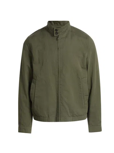 Vince Men's Cotton-linen Bomber Jacket In Green