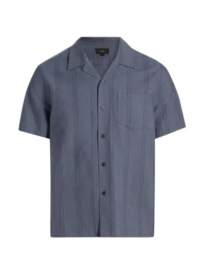 Vince Cabana Cove Stripe Pocket Shirt In Gray