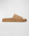Vince Men's Del Ray Slip On Slide Sandals In New Camel