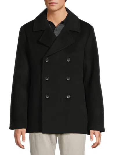 VINCE MEN'S DOUBLE-BREASTED WOOL-BLEND PEACOAT