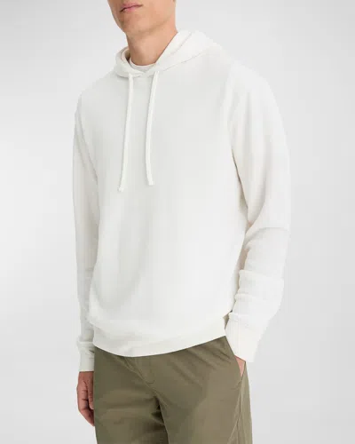 Vince Double Face Pullover Hoodie In Classic Cream/optic