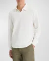 Vince Men's Double-face Polo Shirt In Classic Cream/optic