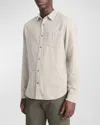 Vince Double Face Cotton Button-up Shirt In H Soft Clay
