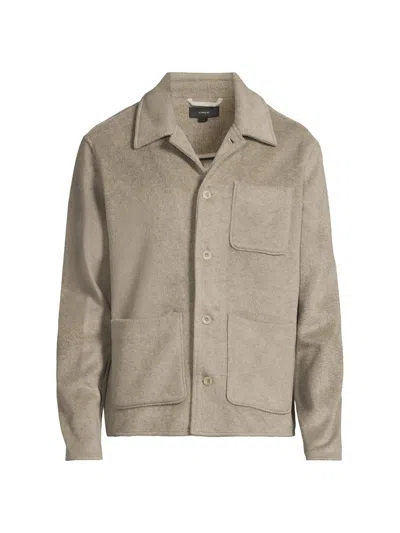 Vince Double Knit Chore Jacket In Gray