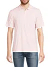 Vince Men's Double Layer Pima Cotton Polo In Pink Sand