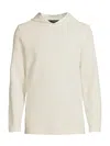 Vince Double Face Pullover Hoodie In Neutral