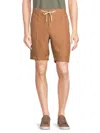 Vince Men's Drawstring Hemp Shorts In Sequoia