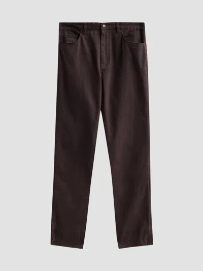 Vince Men's Dylan Cotton-blend Chino Pants In Brown