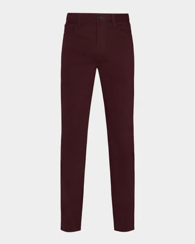 Vince Men's Dylan Peached Cotton 5-pocket Pants In Red