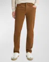 Vince Men's Dylan Peached Cotton 5-pocket Pants In Vicuna