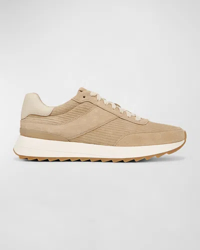 Vince Men's Edric Corduroy Suede Runner Sneakers In Sandtrail