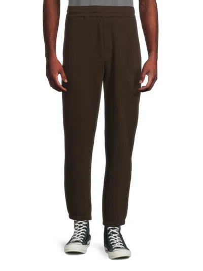 Vince Men's Elasticized French Terry Cotton Sweatpants In Brown