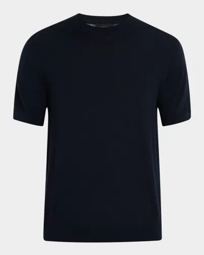 VINCE MEN'S FEATHERWEIGHT WOOL-CASHMERE SHORT-SLEEVE CREWNECK SWEATER