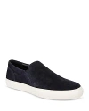 Vince Men's Fletcher Perforated Suede Slip-on Sneakers In Nightblue