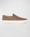 Vince Fletcher Suede Slip-on Sneaker In Gray