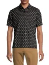 Vince Men's Floral Linen Blend Button Down Shirt In Black
