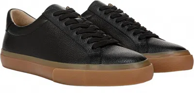 Vince Men's Fulton Leather Sneakers In Black And Brown Bottom In Multi