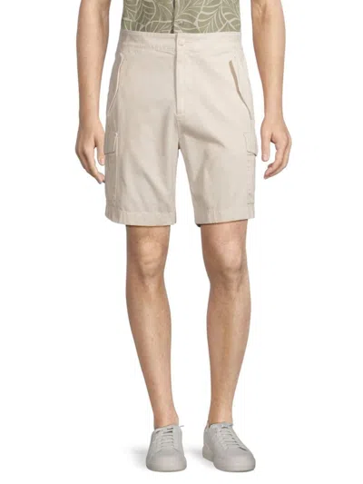 Vince Men's Garment-dyed Cotton Cargo Shorts In Deco Cream