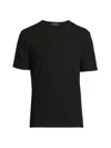 Vince Men's Garment-dyed Crewneck T-shirt In True Black