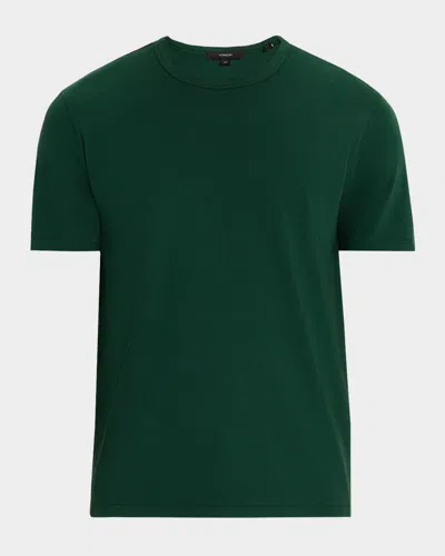 Vince Men's Garment-dyed Crewneck T-shirt In Washed Bamboo