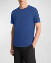 Vince Solid T-shirt In Washed Faded Cobalt