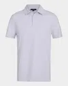 Vince Men's Garment-dyed Polo Shirt In Purple