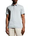 Vince Men's Garment-dyed Polo Shirt In Green