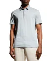 Vince Men's Garment-dyed Polo Shirt In Washed Coastal