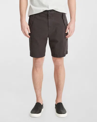 Vince Cotton Twill Cargo Shorts In Soft Black