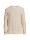 Vince Men's Geo Jacquard Long-sleeve Crewneck Sweater In Neutral