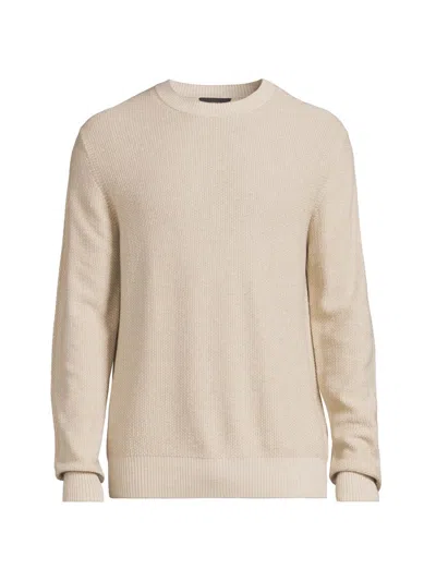 Vince Ribbed Crewneck Sweater In White