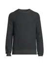 Vince Men's Geo Jacquard Long-sleeve Crewneck Sweater In Gray