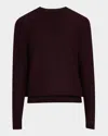 Vince Geo Jacquard Sweater In Malbecblack