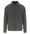 Vince Grey Relaxed Solid Shirt In Gray