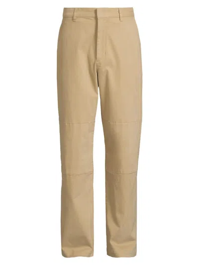 Vince Men's Henry Peached Cotton Pants In Brown