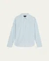 Vince Stripe Classic Fit Button-up Shirt In Blue