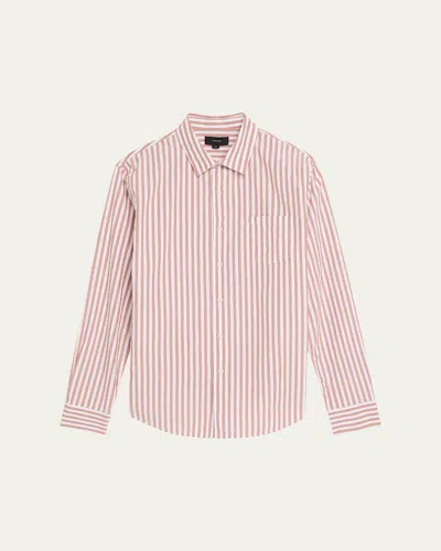 Vince Men's Hermosa Stripe Sport Shirt In Pink