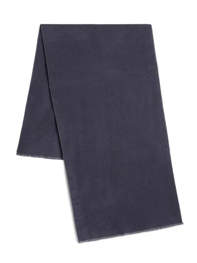 Vince Men's Herringbone Cashmere Scarf In Blue