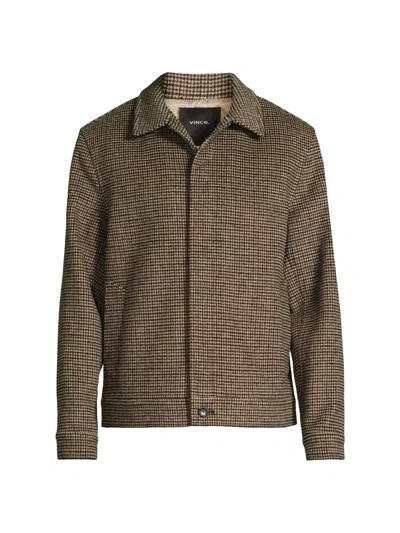 Vince Men's Houndstooth Bomber Jacket In Multi