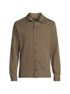Vince Long Sleeve Houndstooth Patterned Shirts In Brown