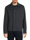 Vince Men's Houndstooth Wool-blend Knit Jacket In Gray