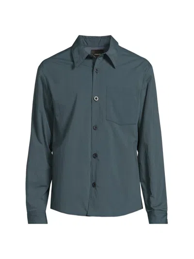 Vince Men's Insulated Cotton-blend Shirt Jacket In Blue