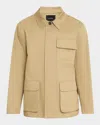 Vince Bonded Cotton Snap-up Hunting Jacket