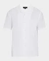 Vince Short Sleeves Textured Fabric Shirt With Chest Pockets