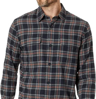 VINCE MEN KINGSTON PLAID LONG SLEEVE COASTAL/BRICKMAN RED FLANNEL BUTTON DOWN SHIRT